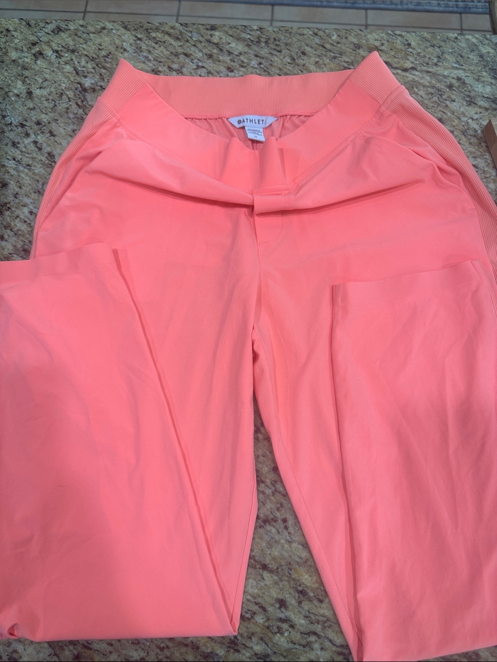 Athleta Coral-Orange Brooklyn pants
